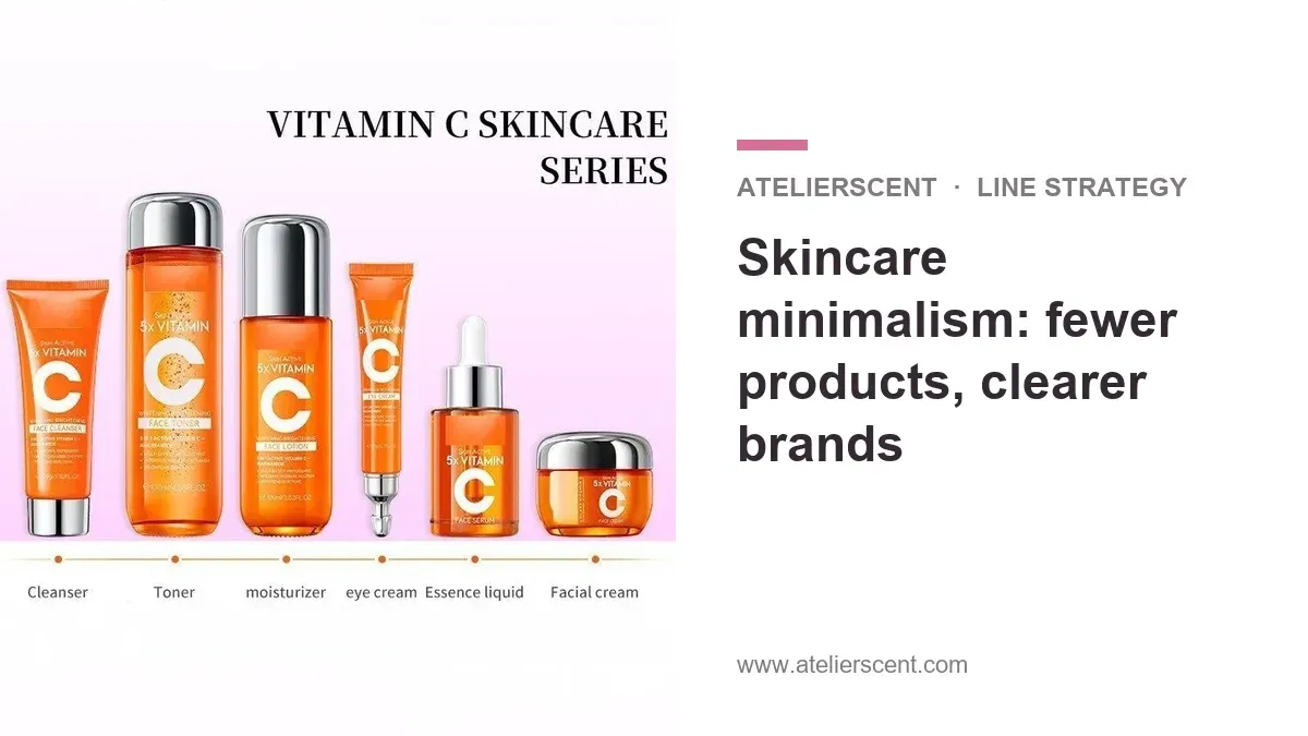 Atelierscent blog cover: skincare minimalism and brand line planning