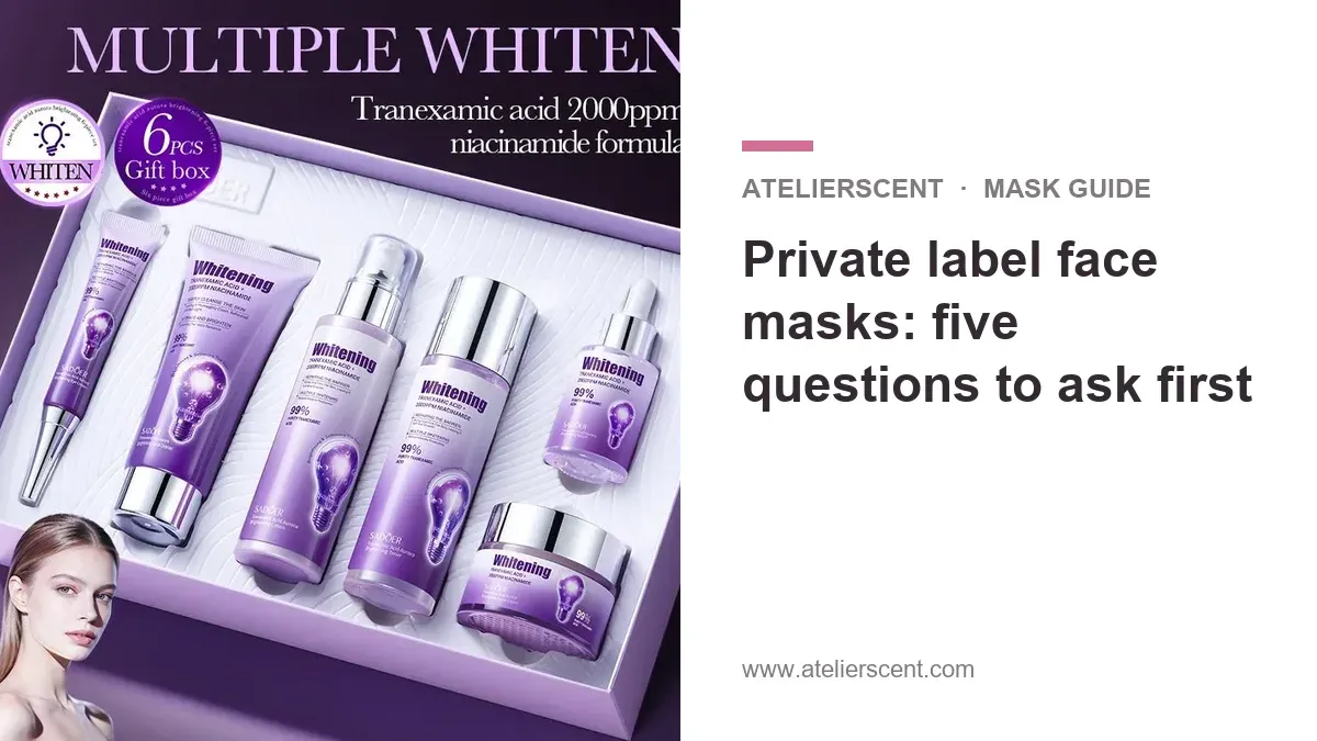 Atelierscent blog cover: five questions before launching private label face masks