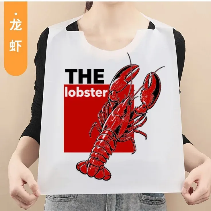 lobster-print-pe-disposable-apron