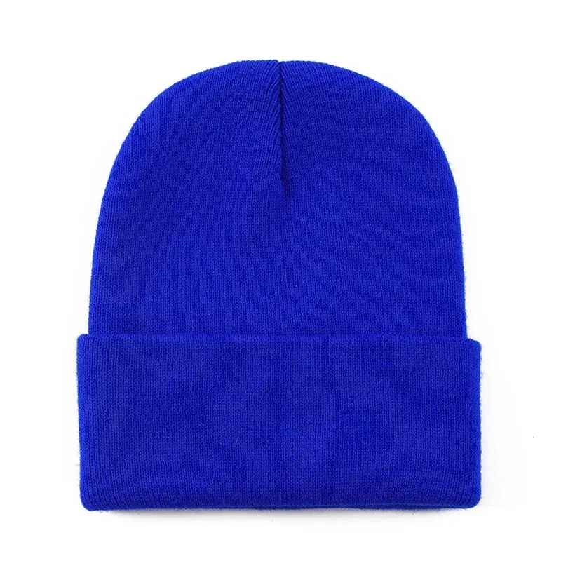 Royal blue knit beanie