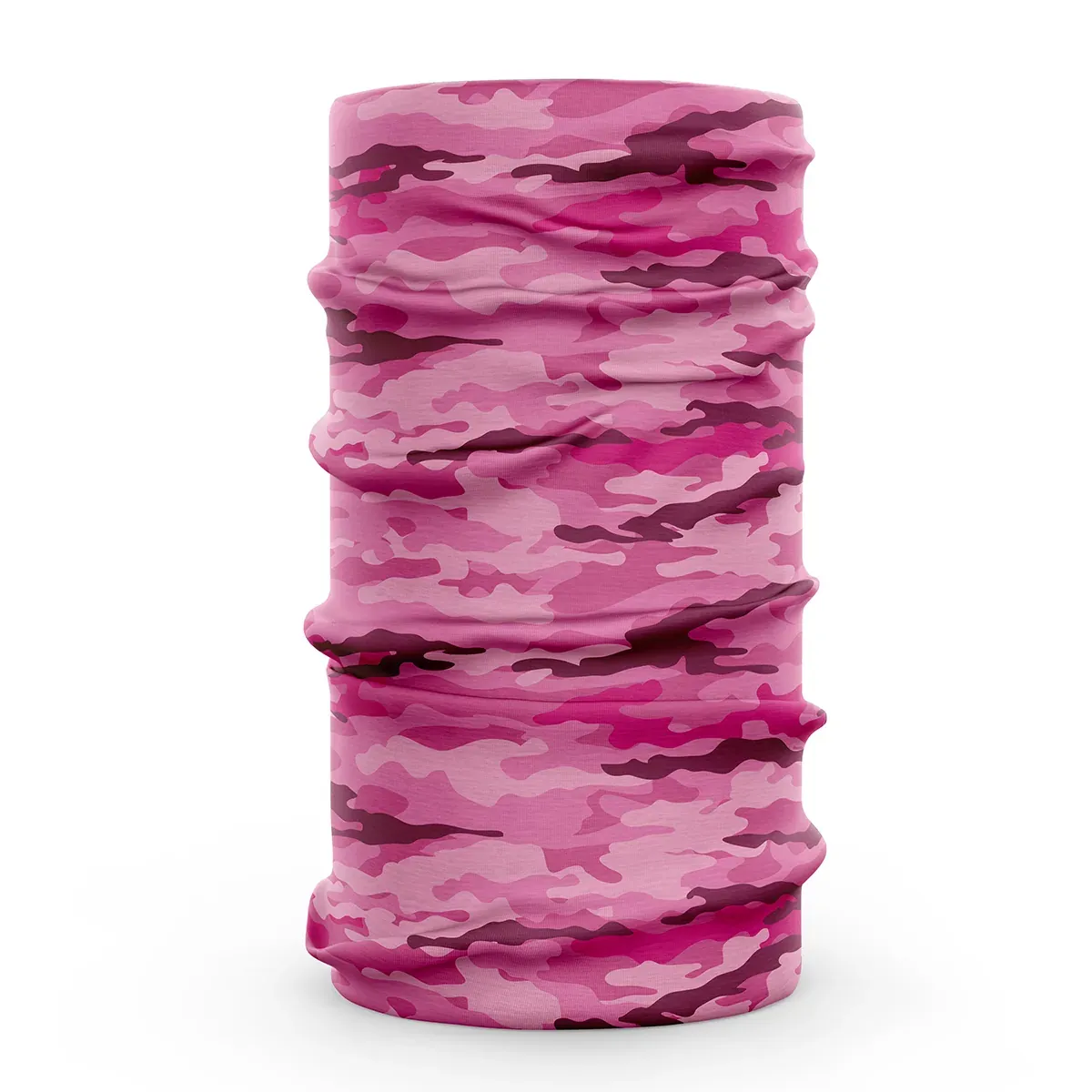 Pink camo seamless neck gaiter