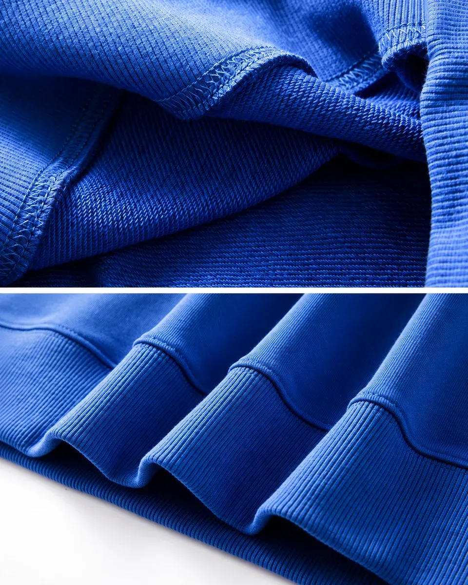 Crew neck sweatshirt detail view