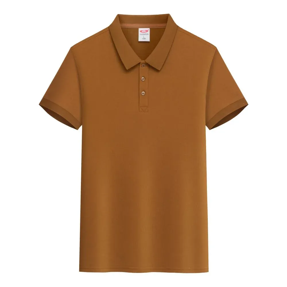 Brown classic pique polo shirt product view