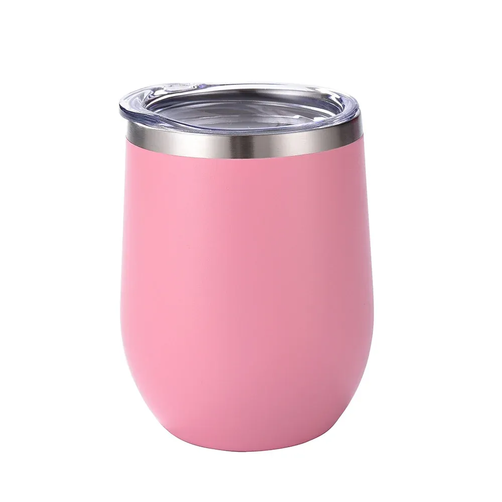 Teal egg-shaped tumbler with clear lid product view 5
