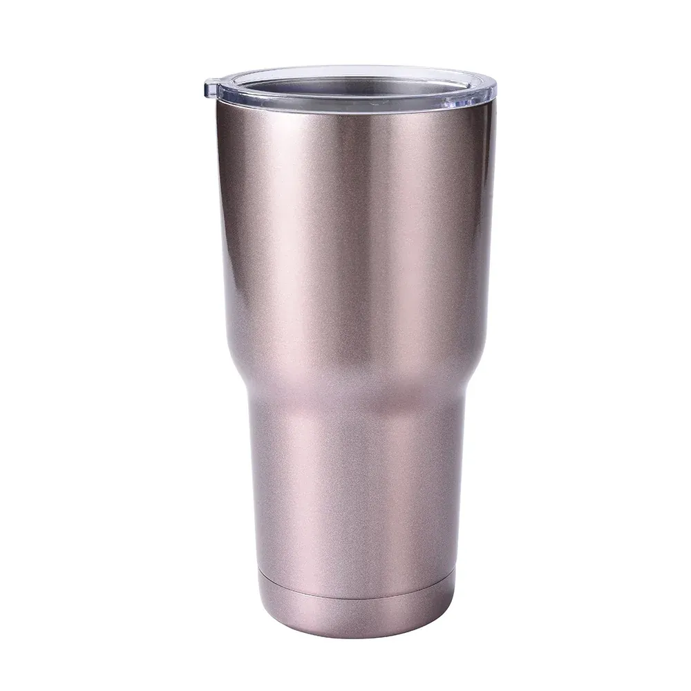 Stainless steel 30oz tumbler with clear lid product view 5