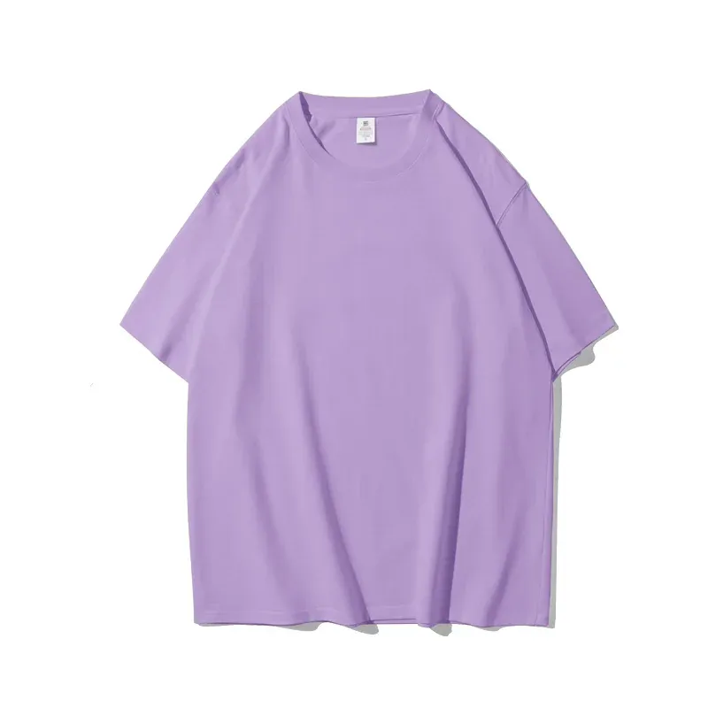 Lavender CVC t-shirt, plain front view