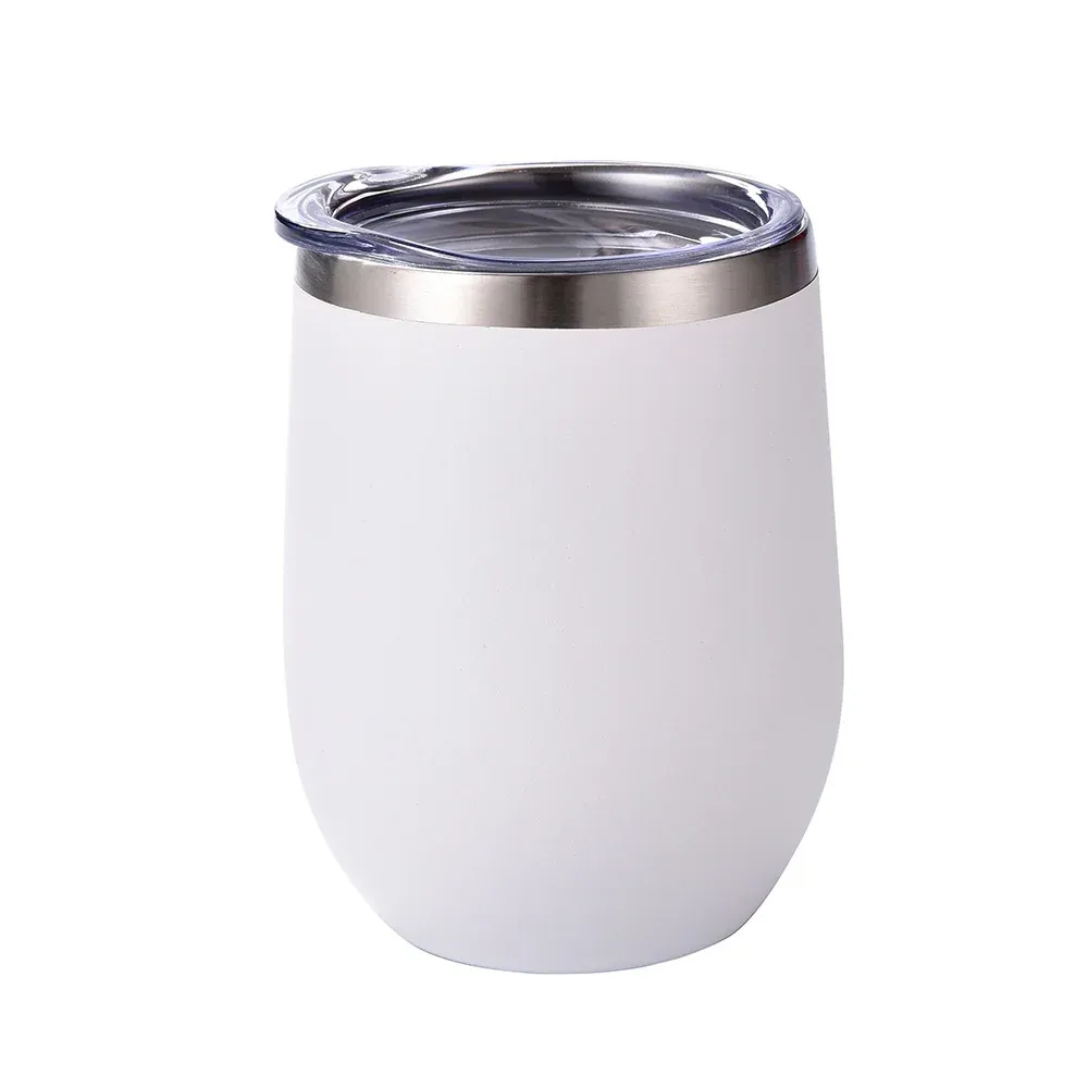 Teal egg-shaped tumbler with clear lid product view 4