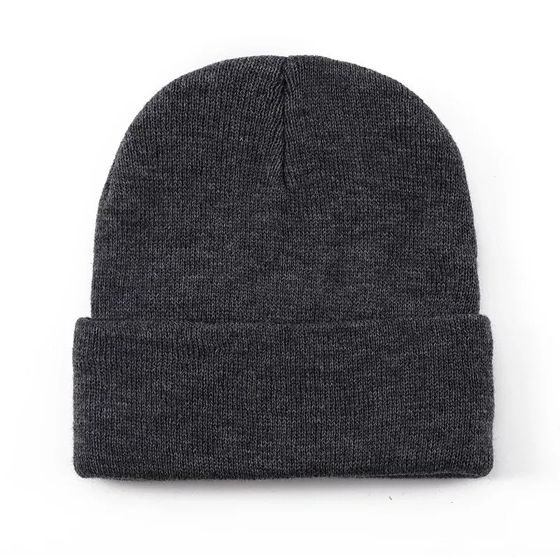 Dark grey knit beanie