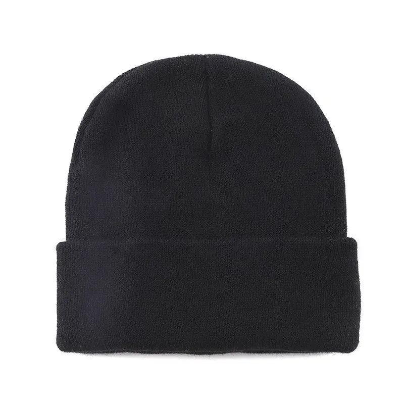 Black knit beanie
