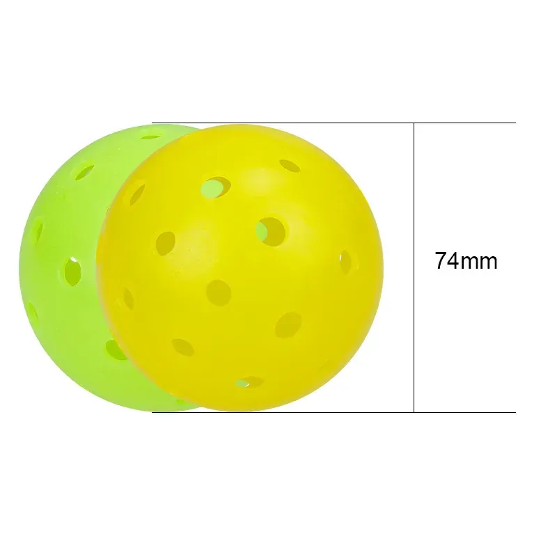 74mm pickleball size diagram