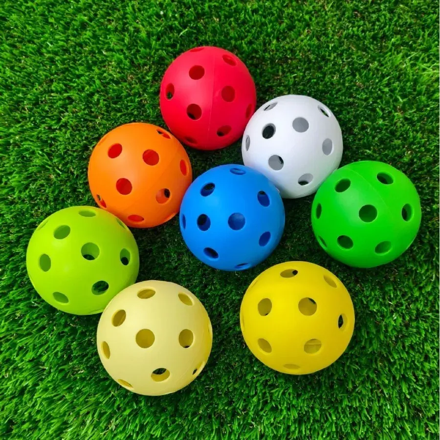 72mm pickleball multi-color on grass