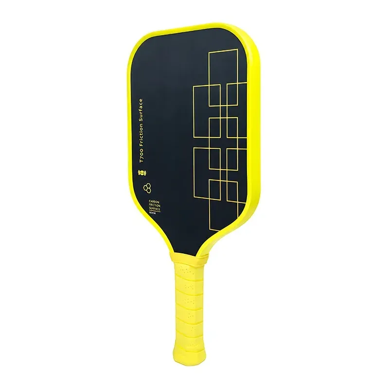 T700 carbon fiber pickleball paddle yellow edge