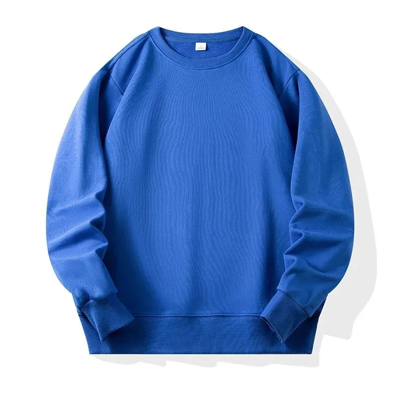 Royal blue crew neck sweatshirt with long sleeves