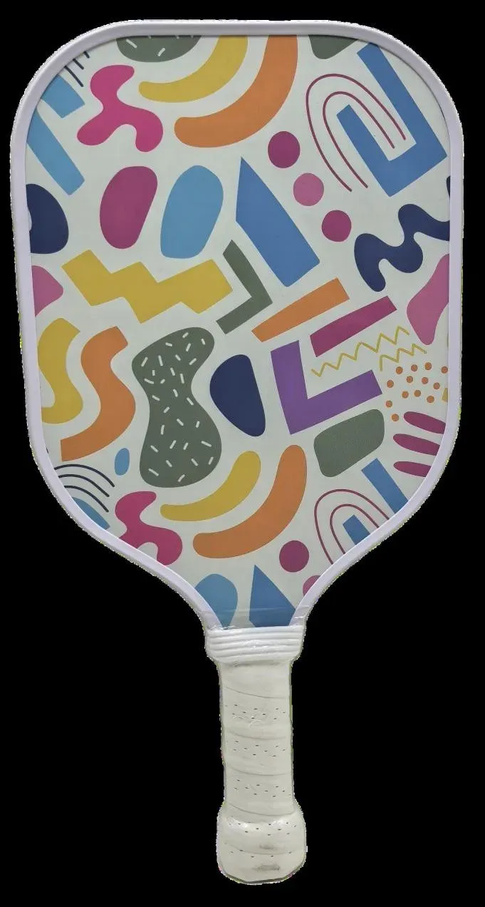 Custom printed pickleball paddle with full-color face