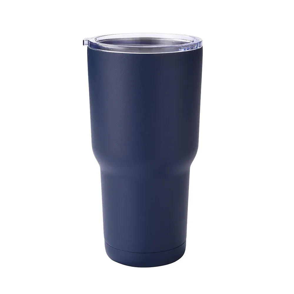 Stainless steel 30oz tumbler with clear lid product view 3
