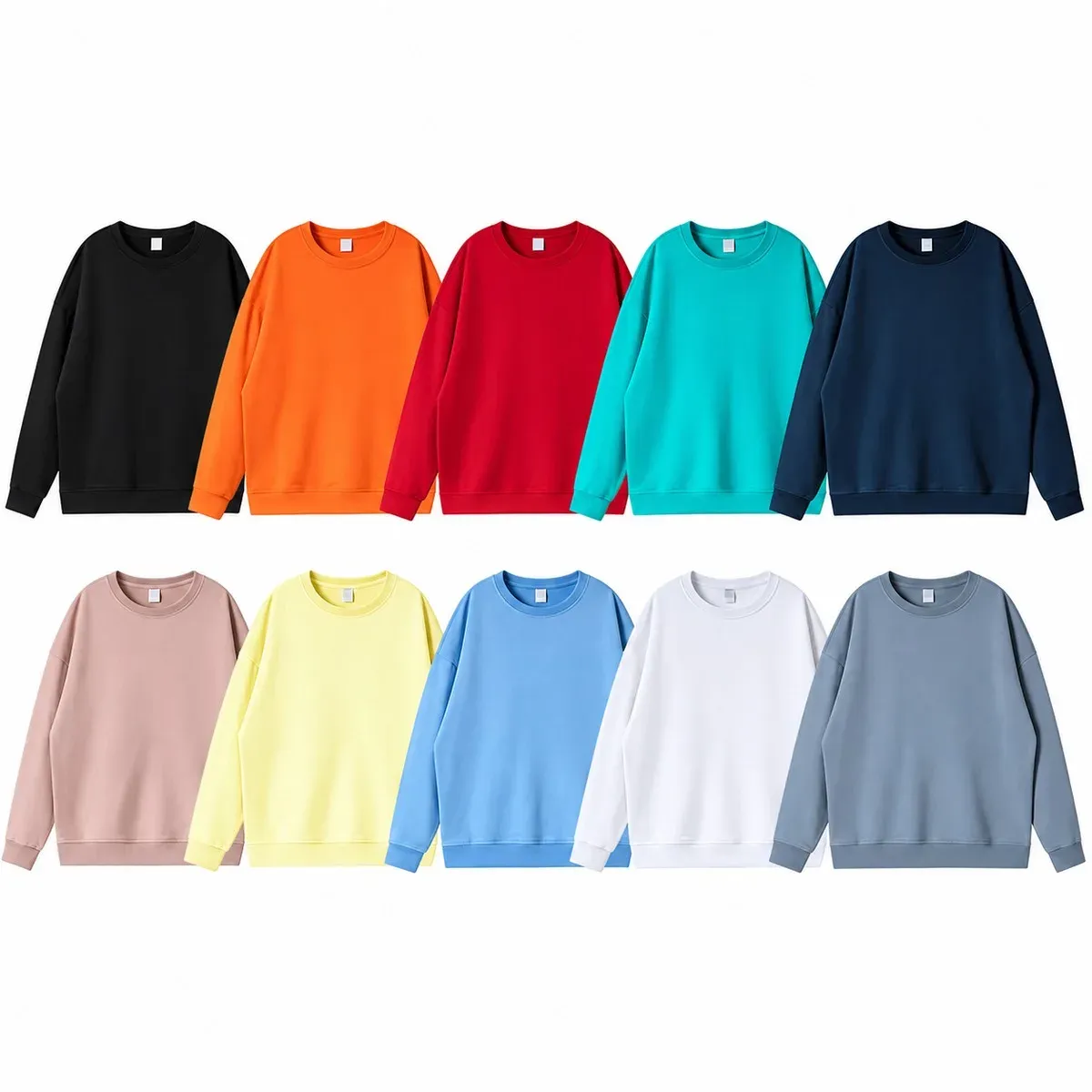 Crew neck sweatshirt detail view