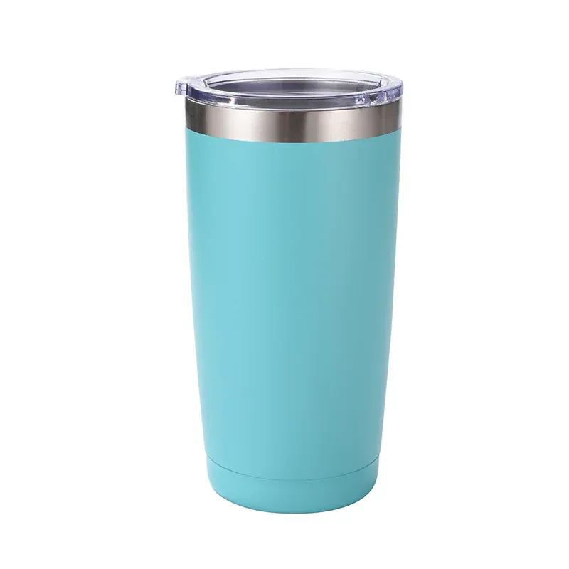 White 20oz tumbler with clear lid product view 6