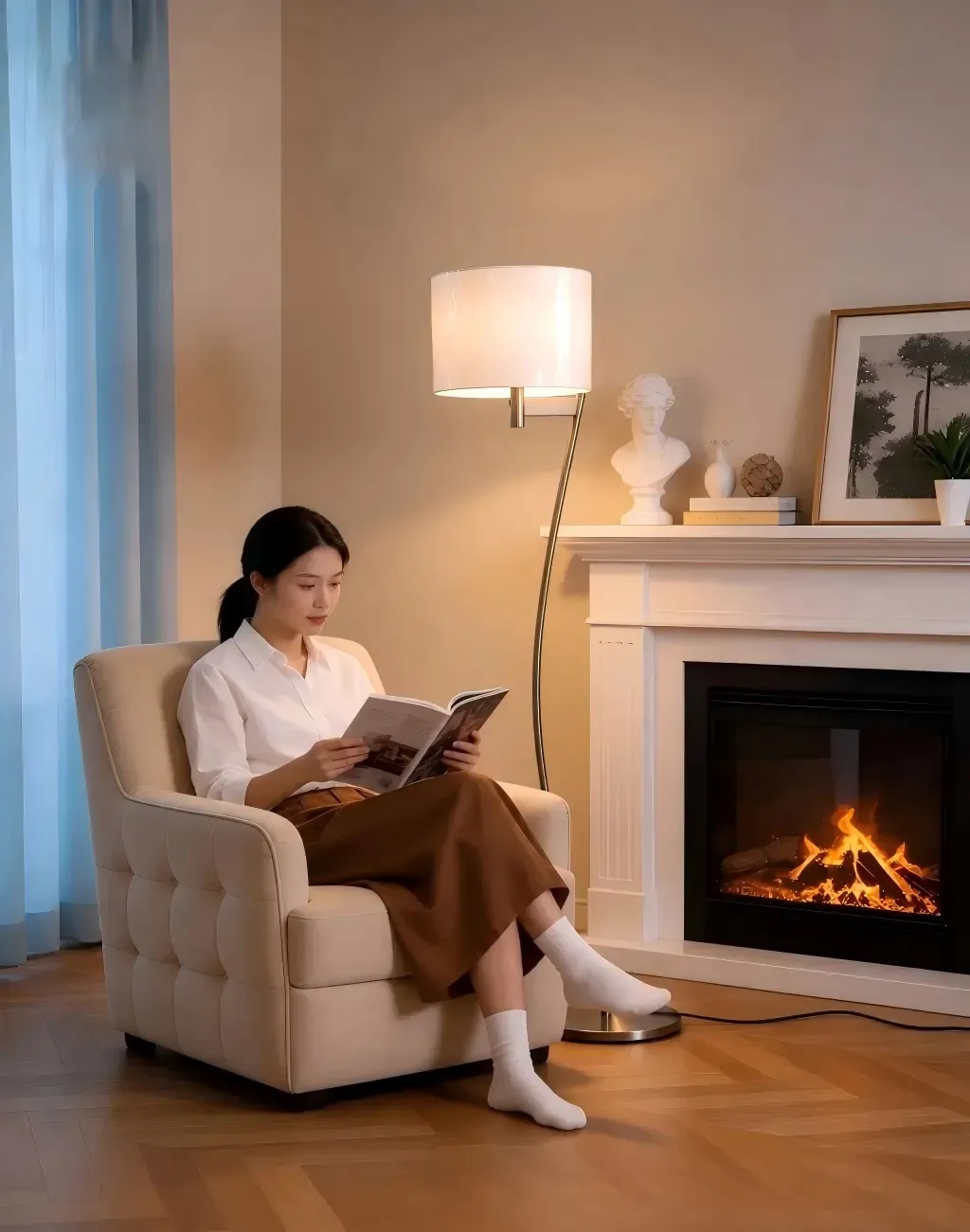 spf-2606-brushed-nickel-curved-floor-lamp-reading-chair-living-room