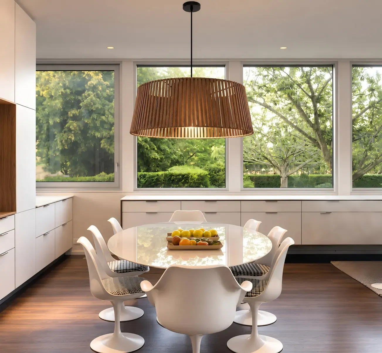 sp​p-2604-brown-drum-pendant-light-dining-room-application