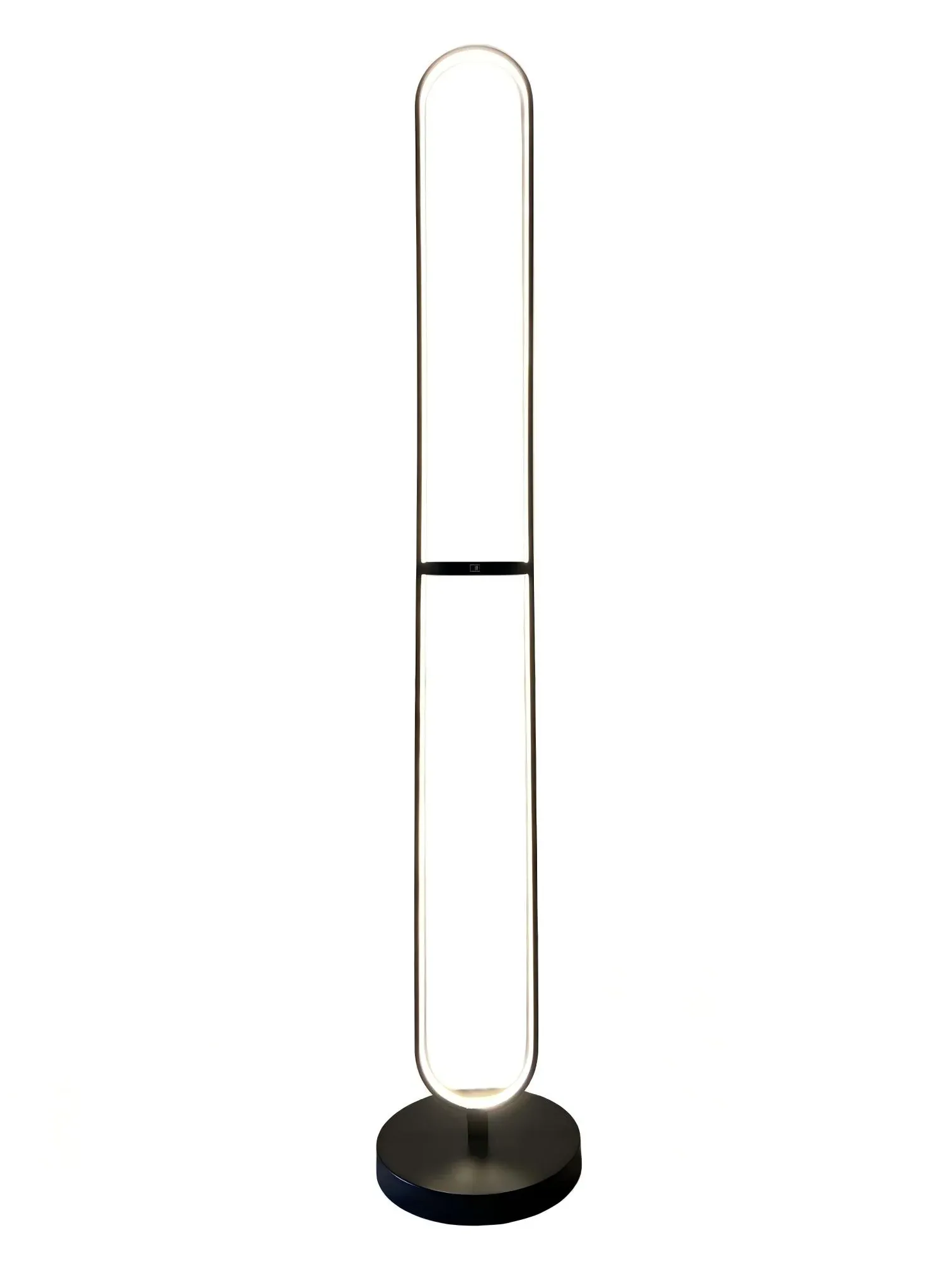 spf-2602-modern-oval-led-floor-lamp-illuminated-front-view