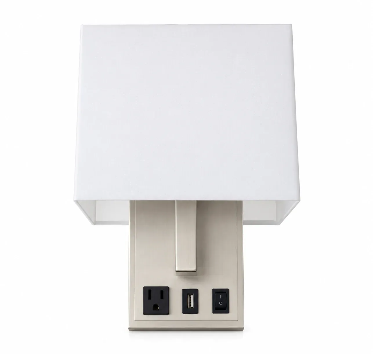 spw-2601-hotel-bedside-wall-sconce-brushed-nickel-white-rectangular-shade-usb-outlet-main
