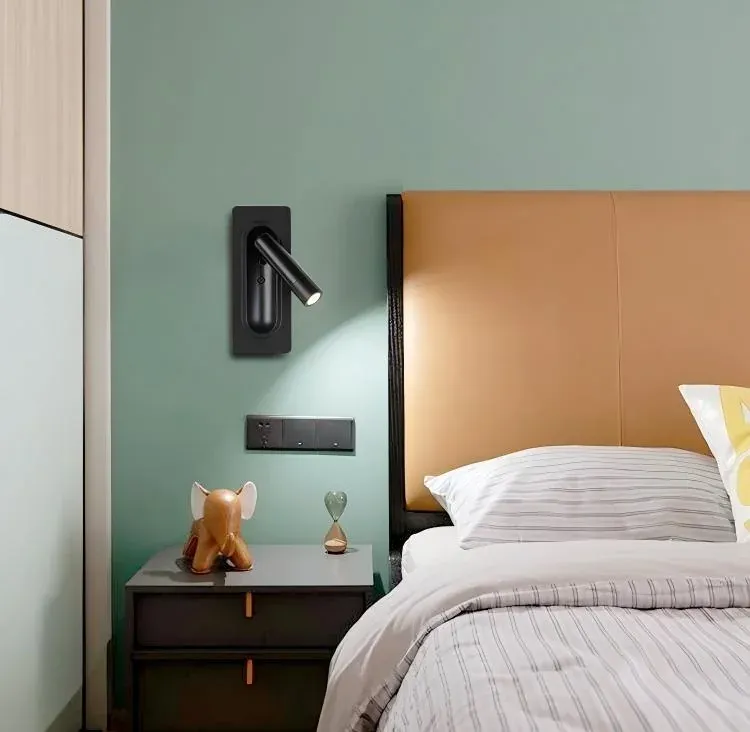 spw-2605-black-recessed-bedside-reading-light-bedroom-application