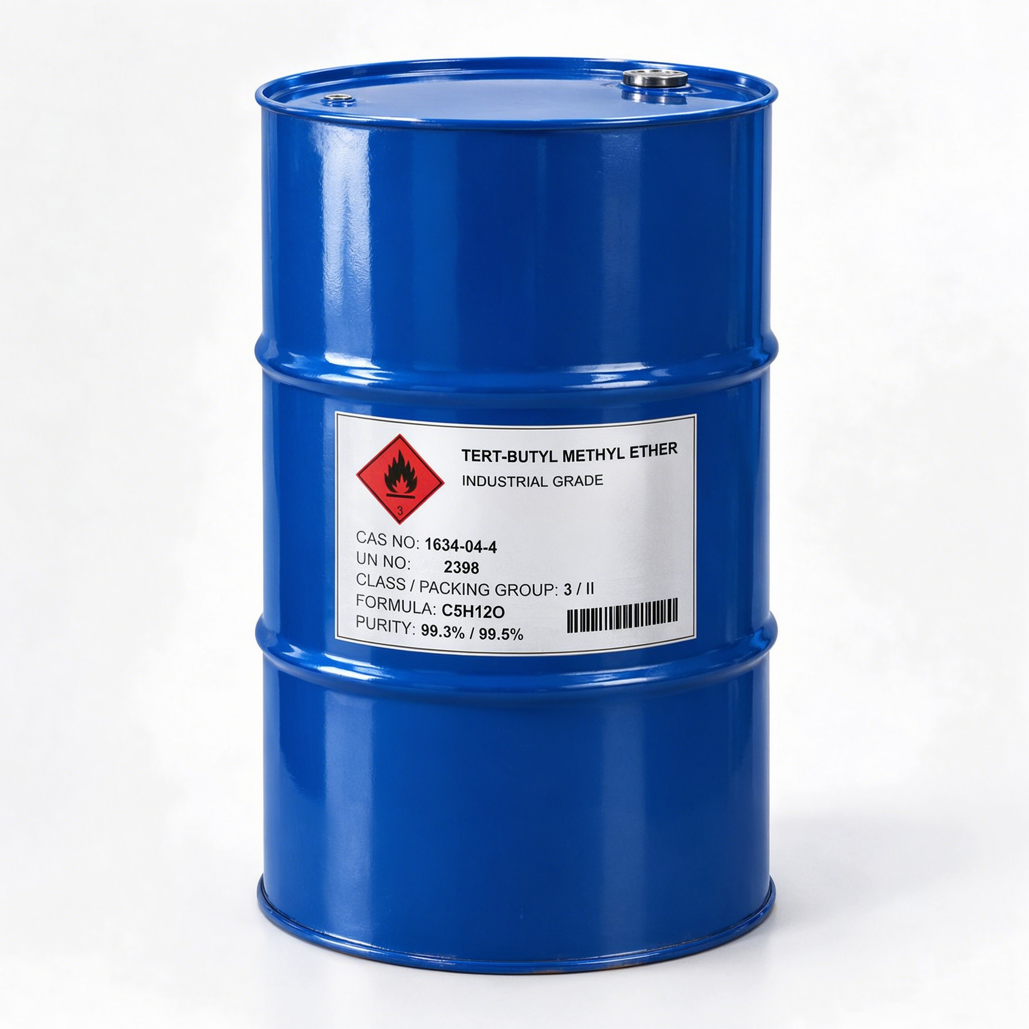 Methyl tert-Butyl Ether (MTBE) industrial chemical product drum, Yuandafeng Chemical