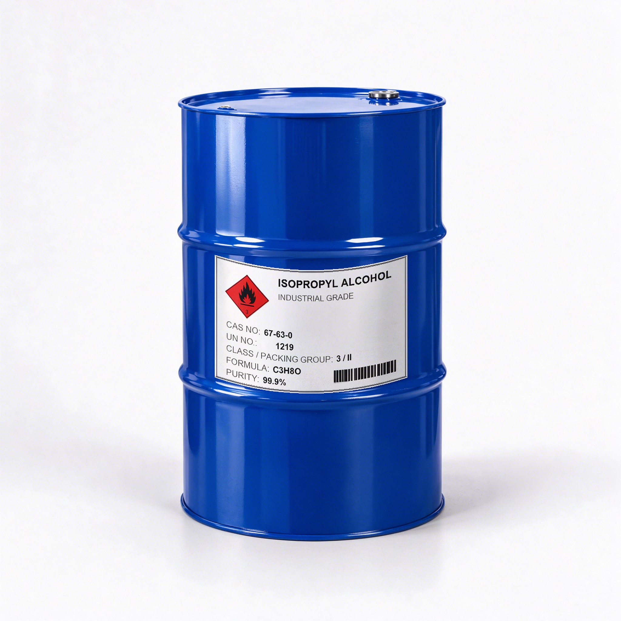 Isopropyl Alcohol (IPA) industrial chemical product drum, Yuandafeng Chemical