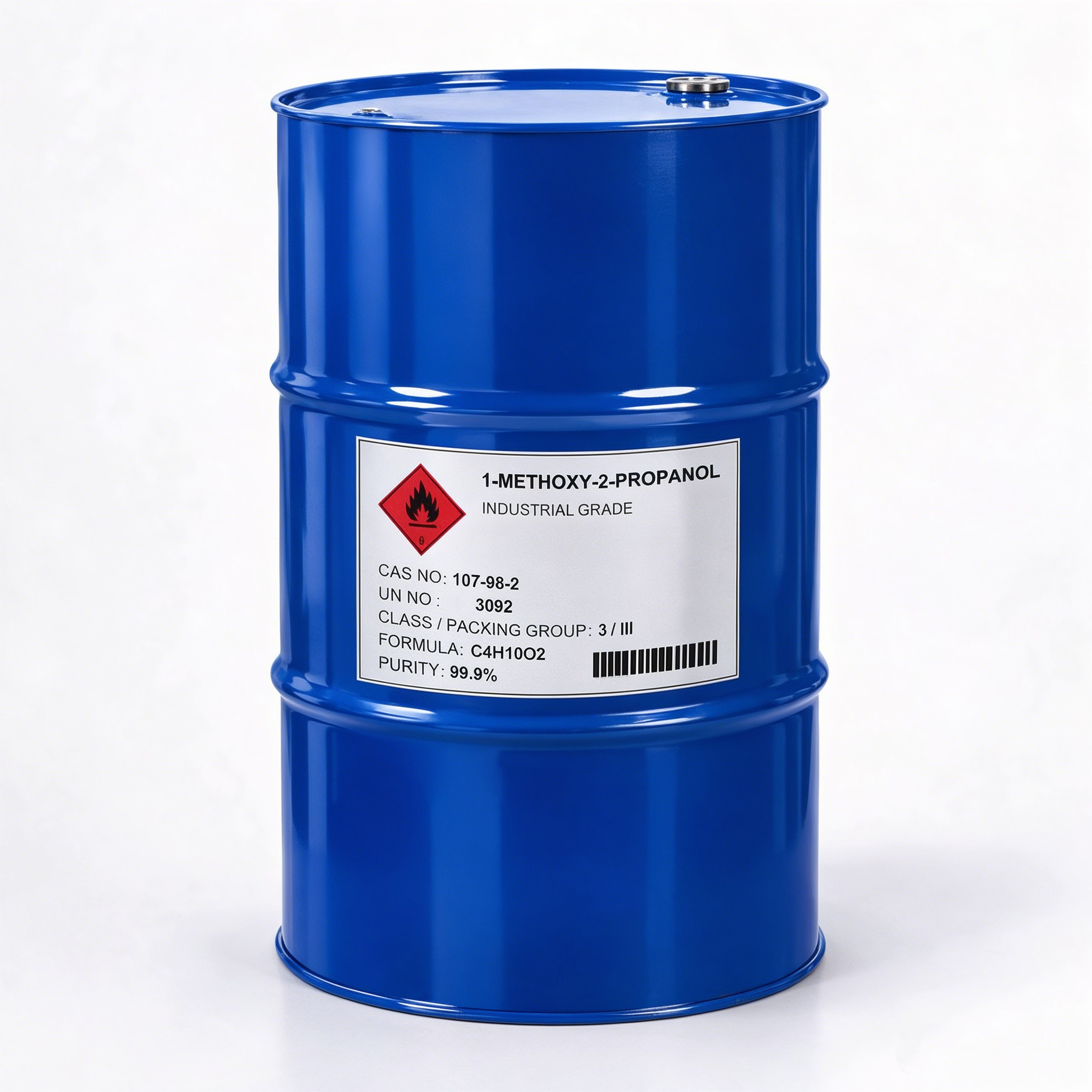1-Methoxy-2-propanol (PM) industrial chemical product drum, Yuandafeng Chemical