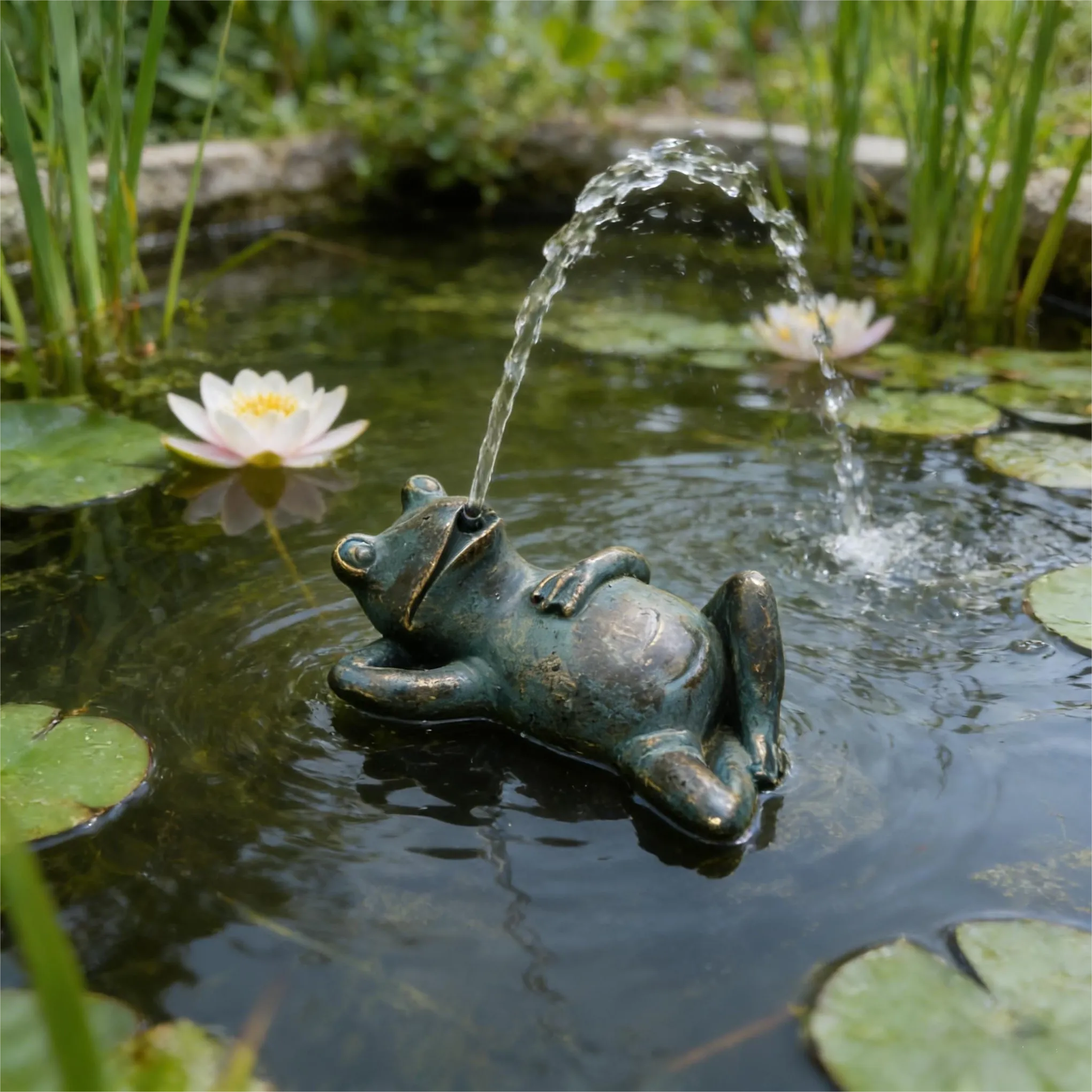 A frog lying down