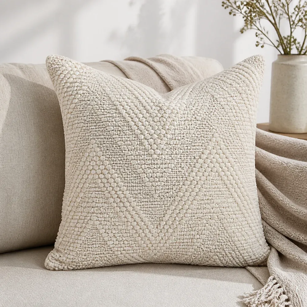 Textured decorative cushion cover main product image