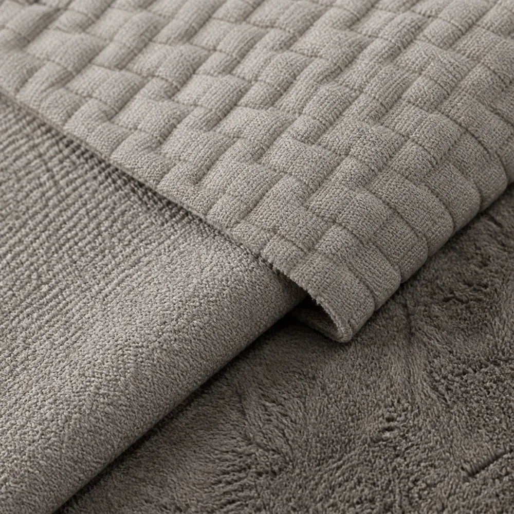 Pet-friendly furniture protection throw material texture closeup
