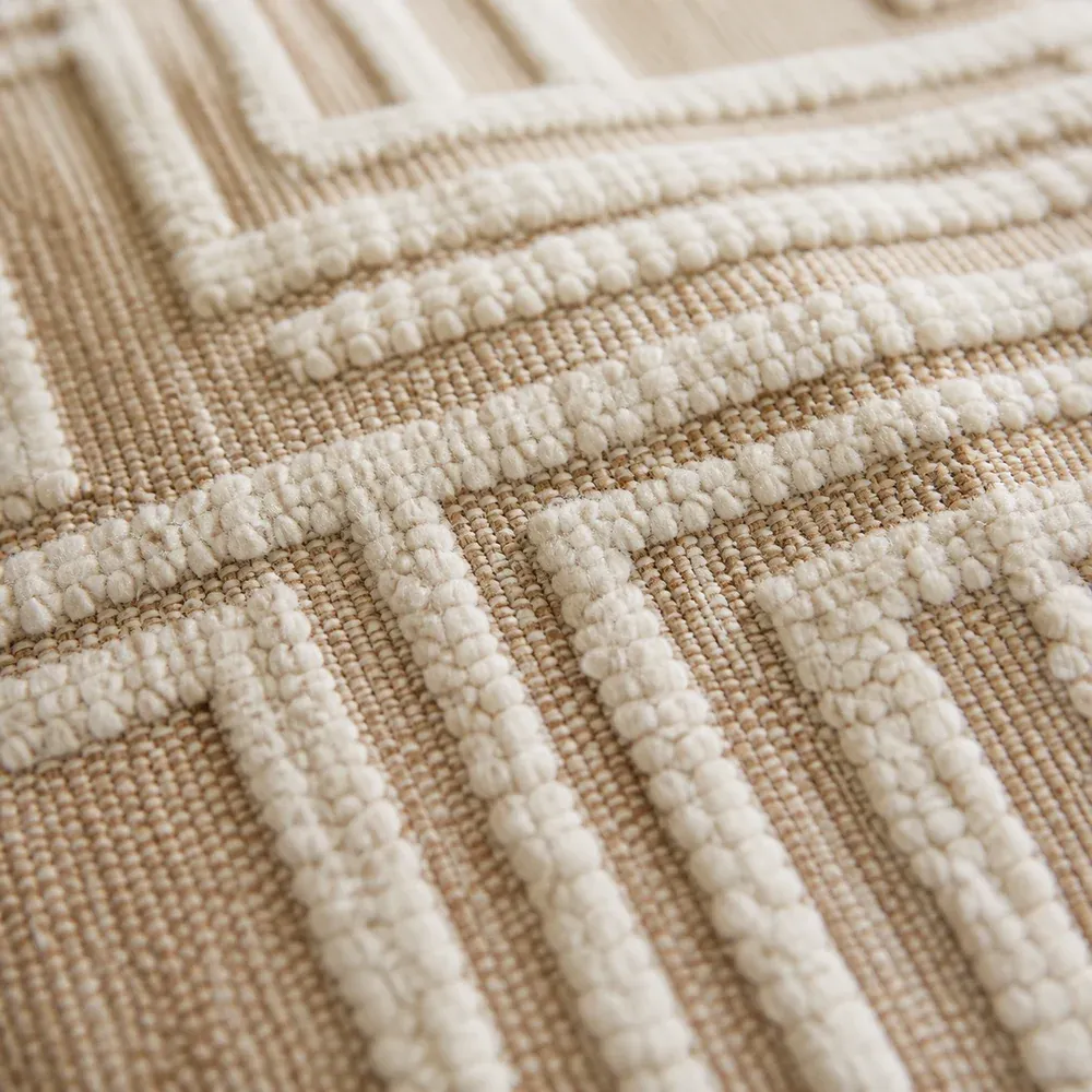 Textured decorative cushion cover material texture closeup