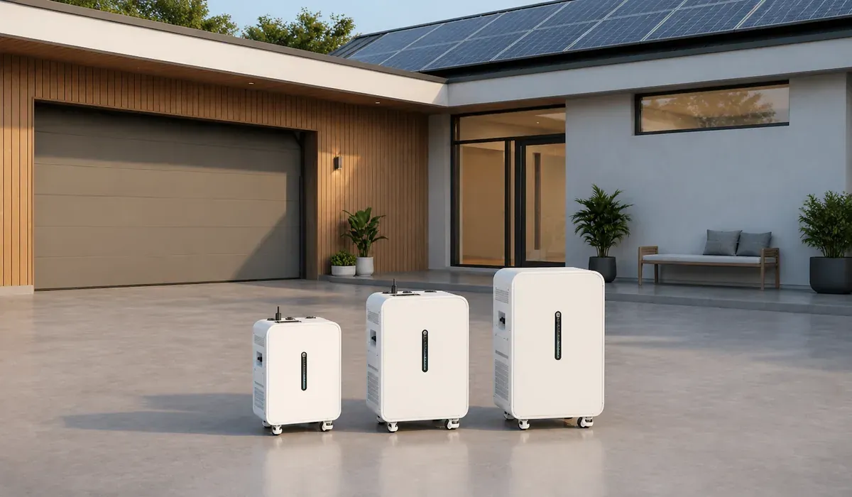 LinkPower 5kWh, 10kWh and 16kWh all-in-one home energy storage systems with rooftop solar