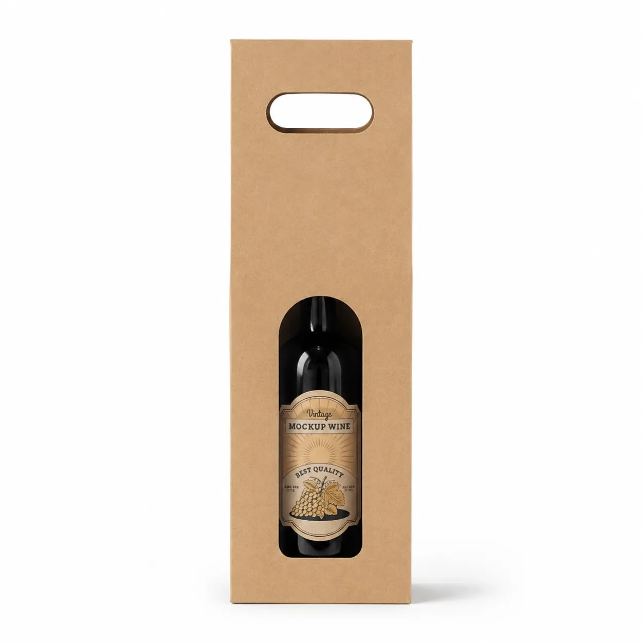 Kraft Paper Wine Box-3