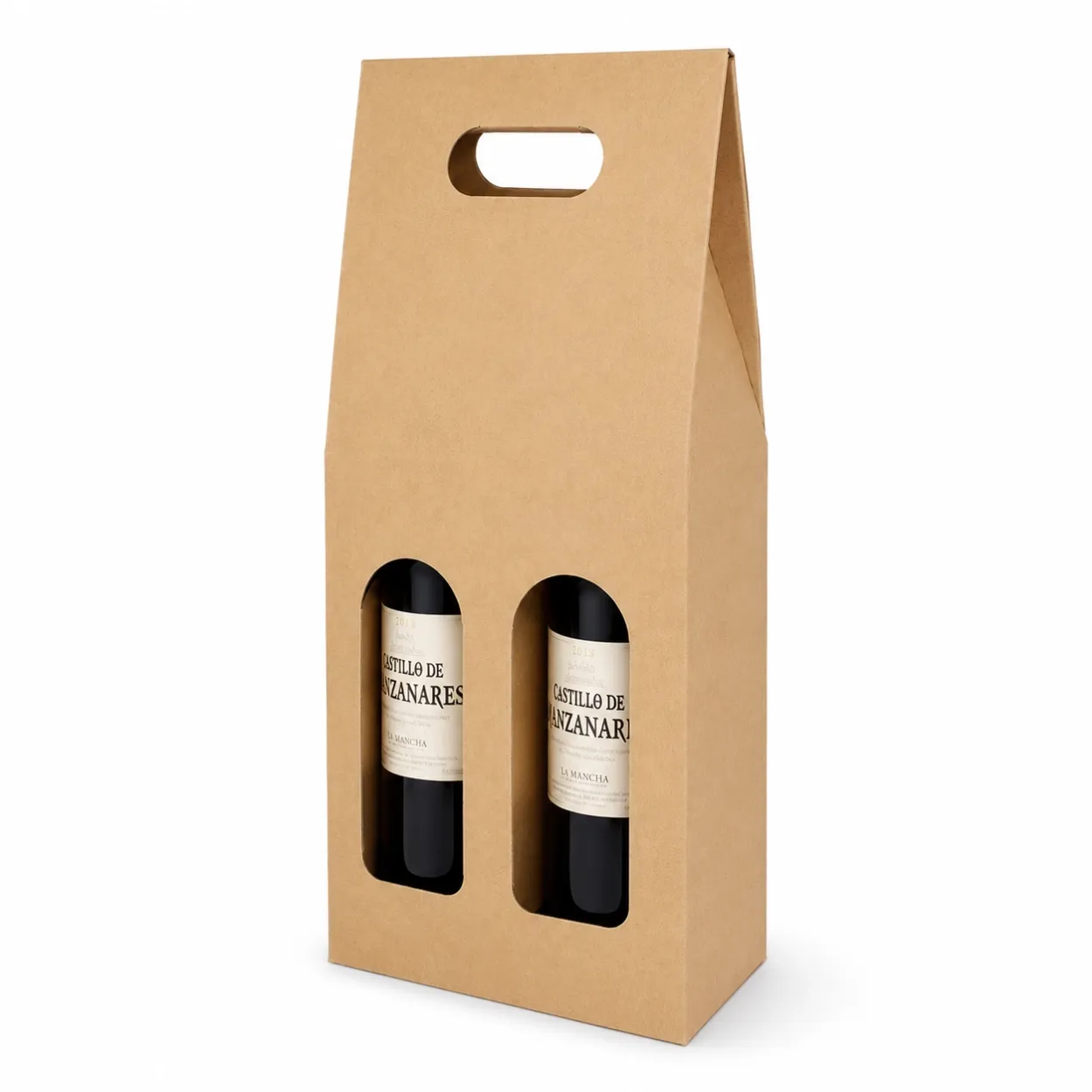 Kraft Paper Wine Box-2