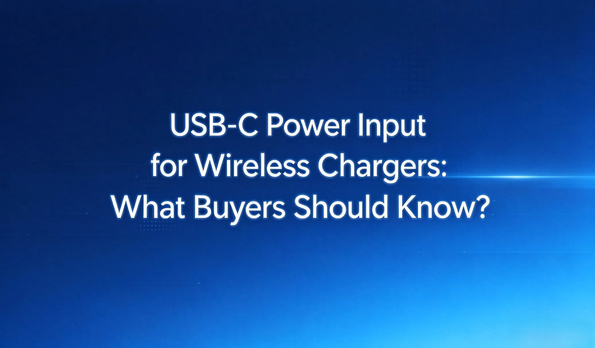 USB-C wireless charger power input