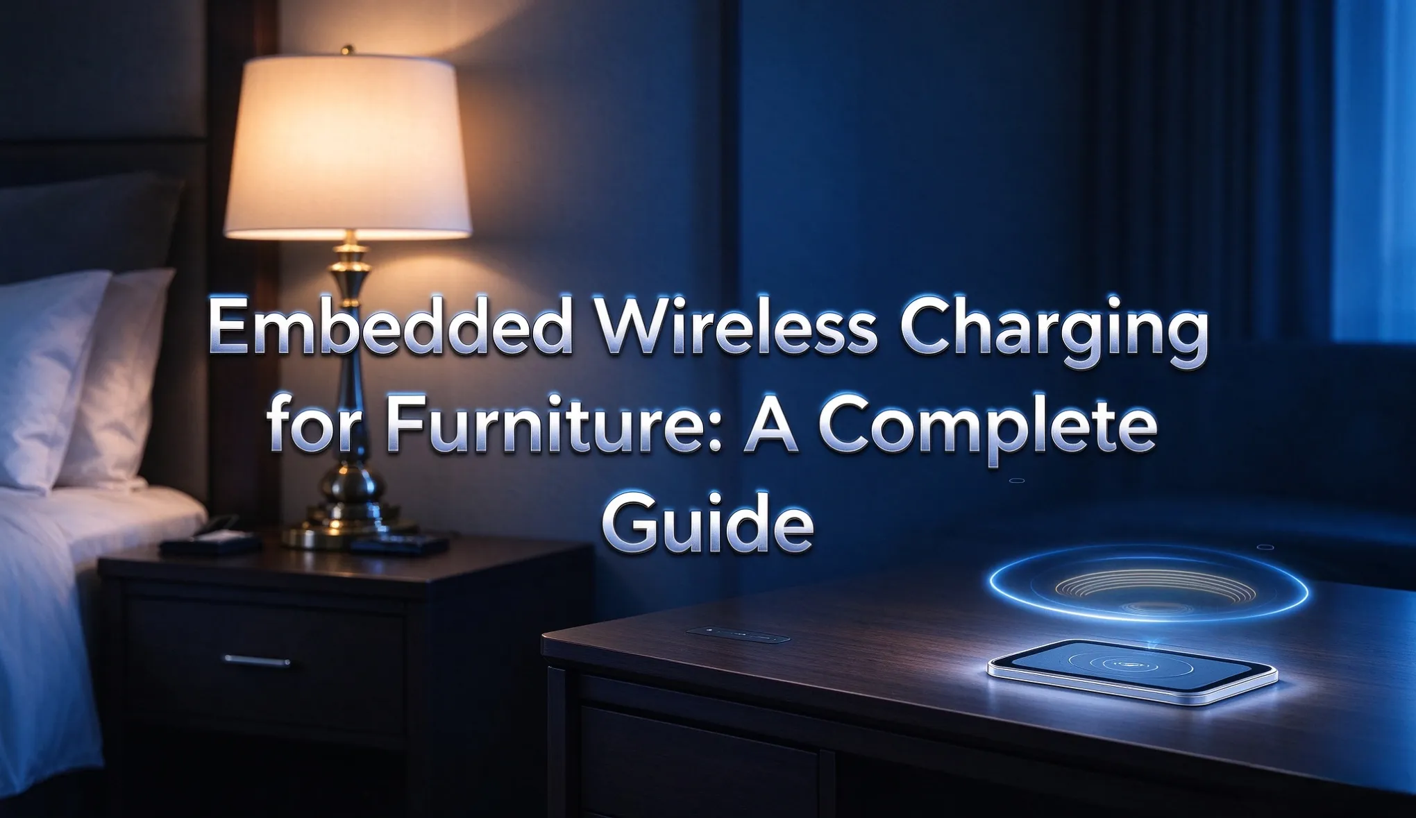 embedded wireless charging for furniture