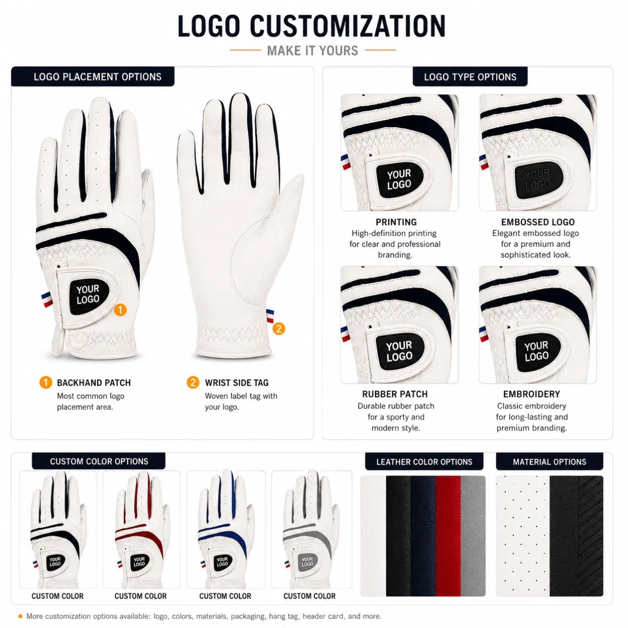 OEM custom logo Indonesian sheepskin golf gloves for private label manufacturing
