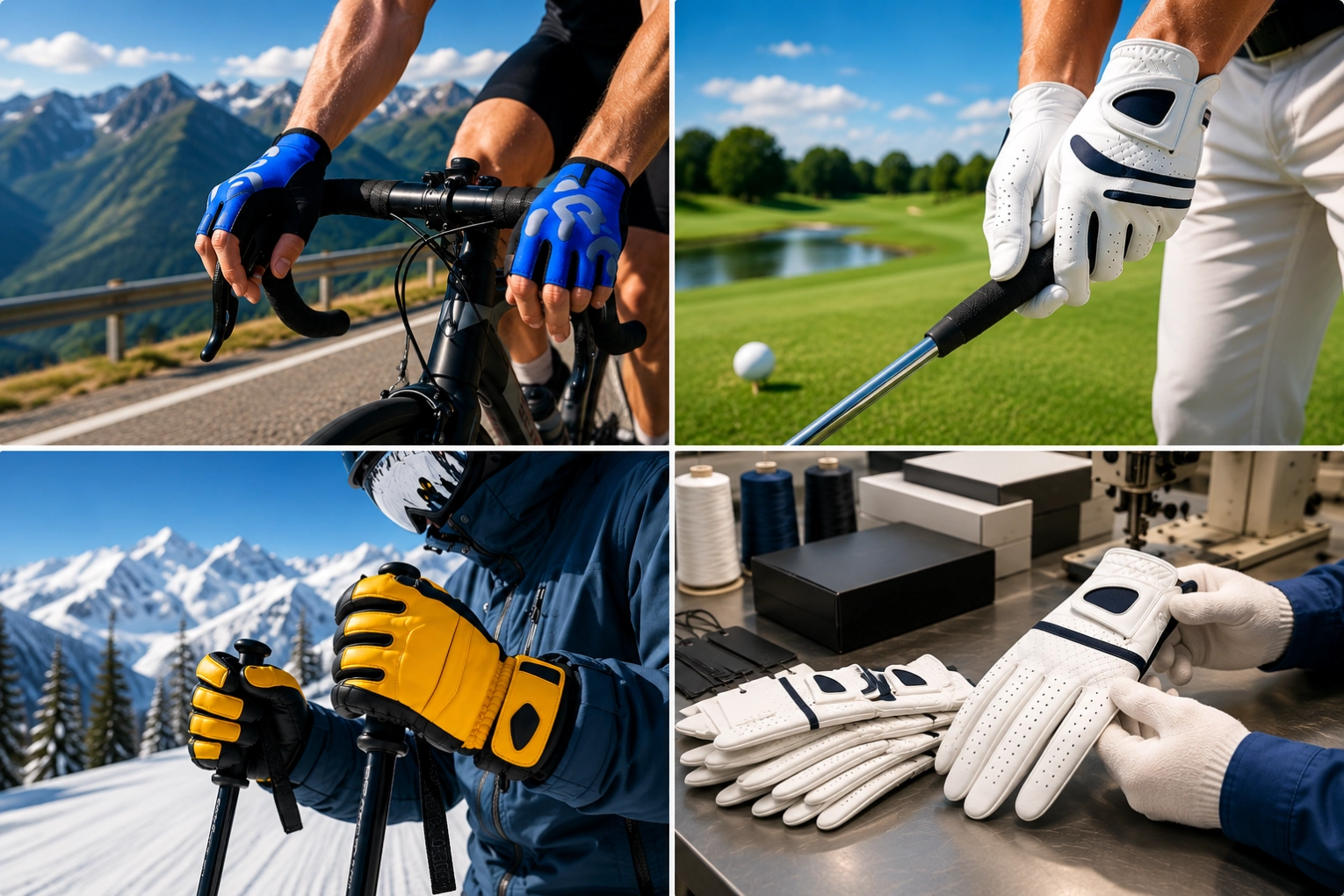 OEM private label cycling gloves, golf gloves and sports glove manufacturing service