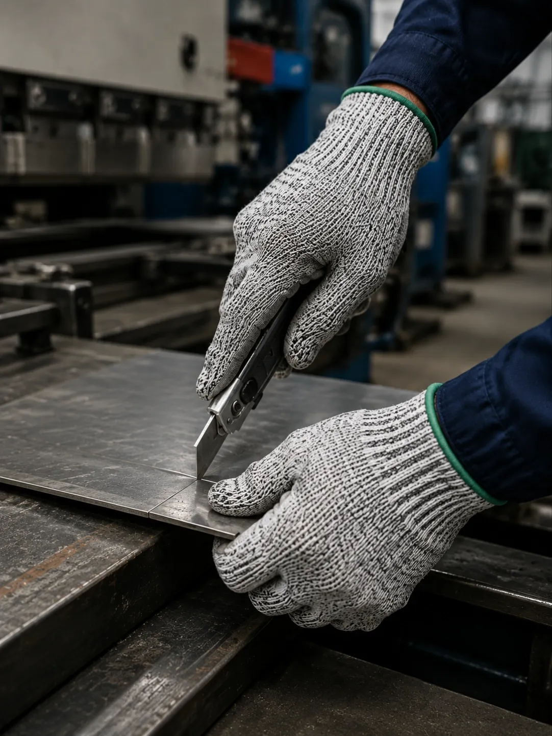 Cut resistant safety gloves for glass handling, metal fabrication and industrial protection