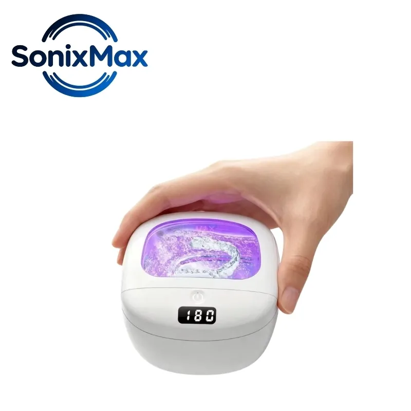 Compact rechargeable household ultrasonic cleaner for portable everyday use