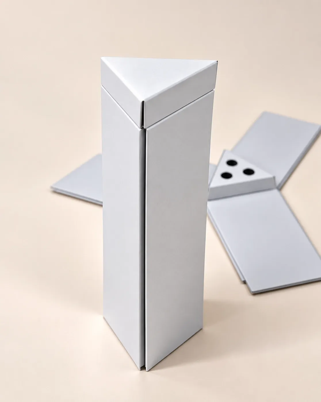 PB-010_Cover-and-Base_Collapsible_Triangle_Perfume_Box