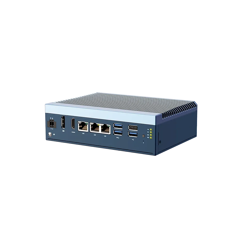 FI05-225 ultra-compact fanless industrial box PC with three Ethernet ports