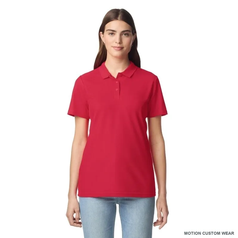 Custom lightweight polo shirt in angle