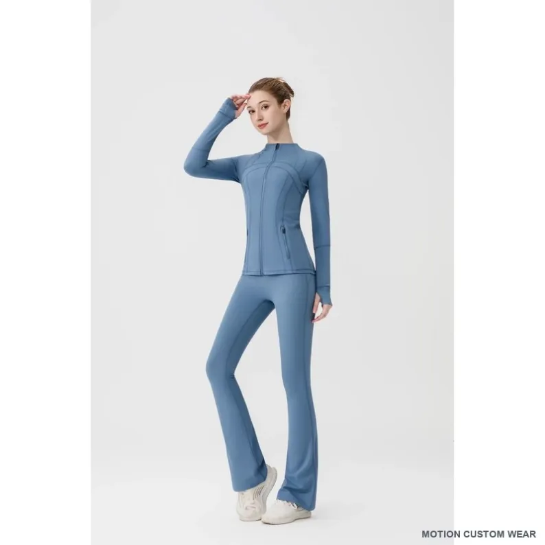 Custom flared-jacket activewear set view six