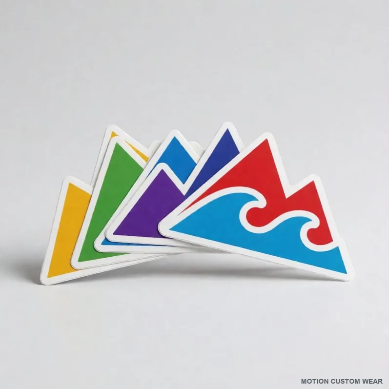 Custom die-cut vinyl sticker pack view front