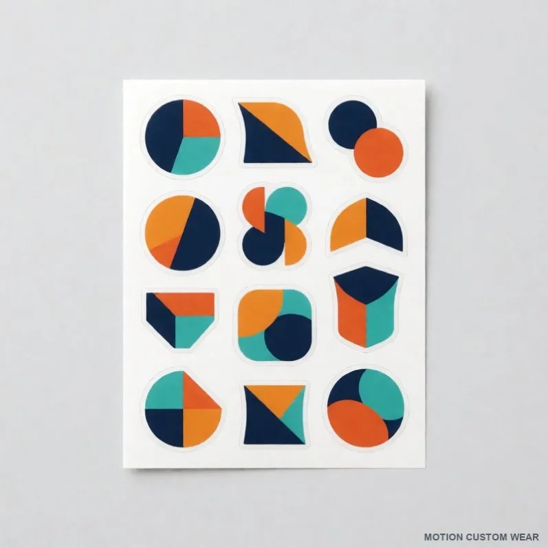 Custom die-cut vinyl sticker pack view color four