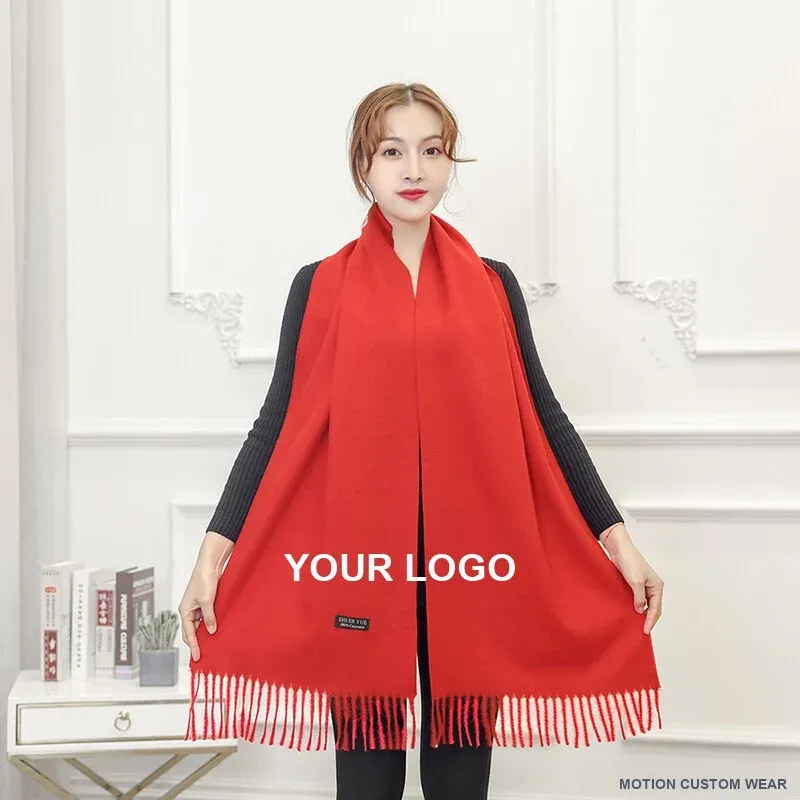 Custom branded scarf view front