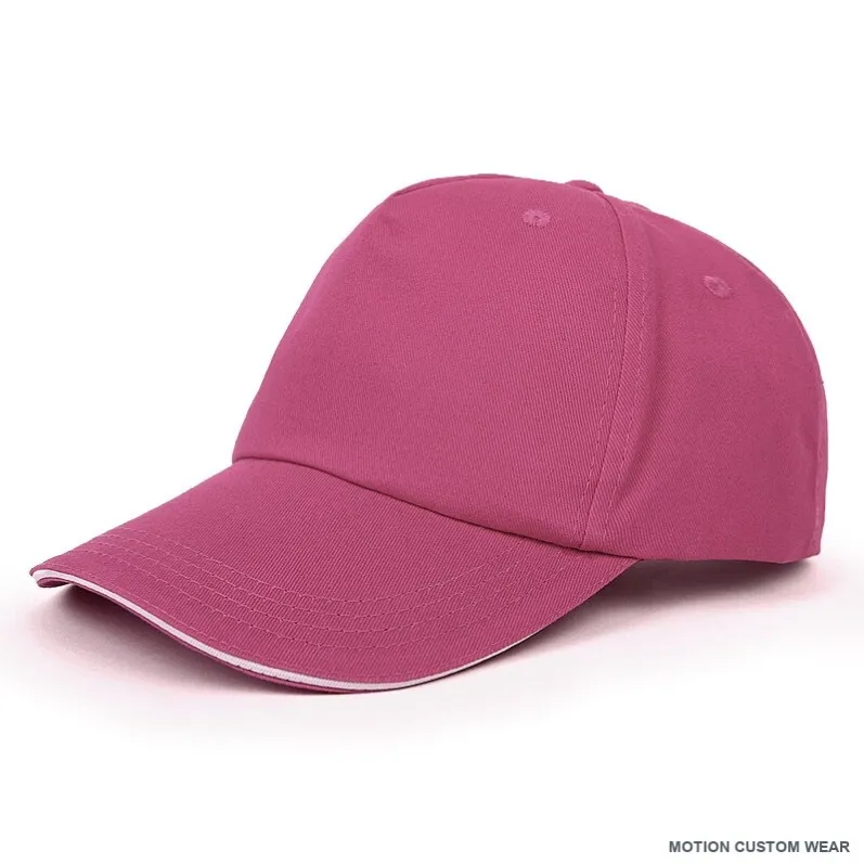 Custom cotton baseball cap in detail